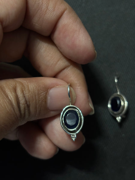 Silver Ink Blue Agate