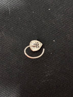 Silver Green Single Stone Nosepin