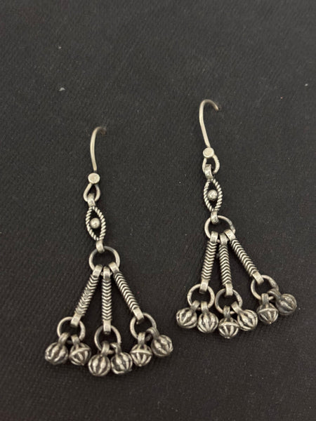 Silver Three Dangler Earrings