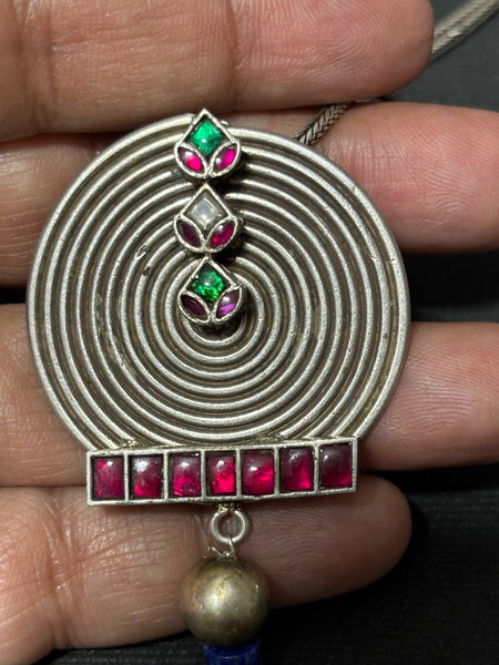 Circular Jadau Work Pendant