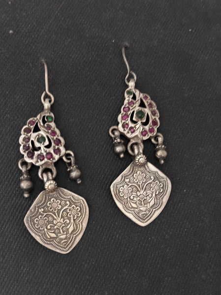 Vintage Silver Paisley Earrings