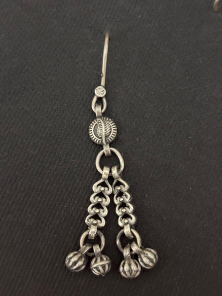 Silver Double Dangler Earrings