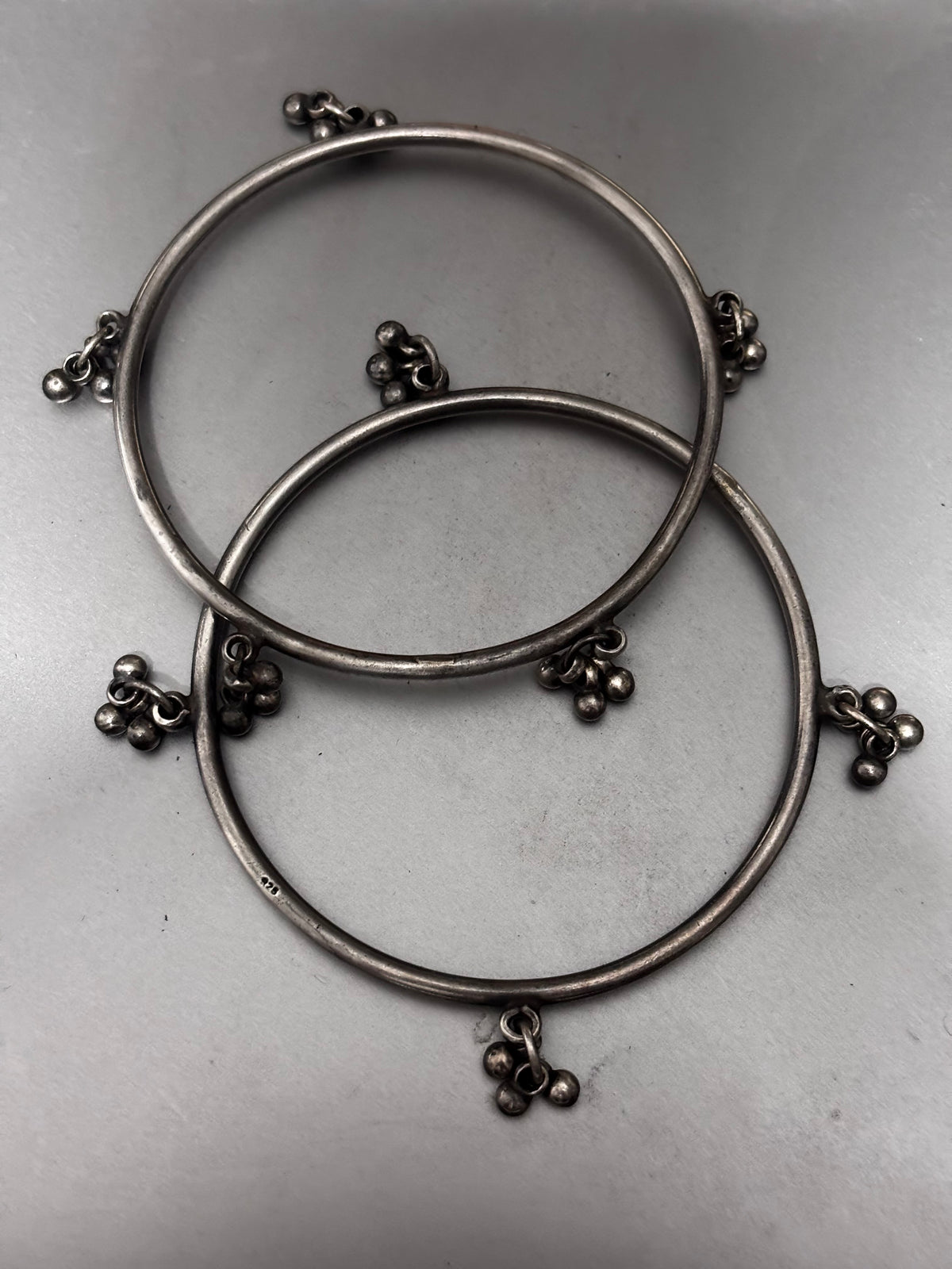 Silver Bangle With Gungroo