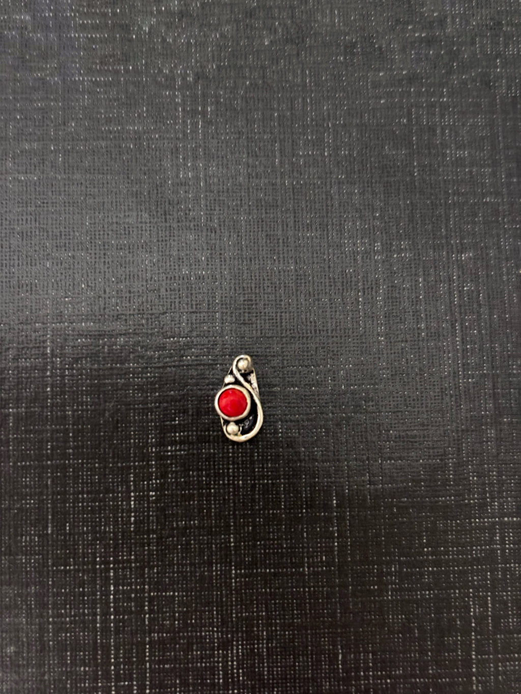 Silver Single Stone Curve Nosepin