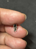 Silver Dot and Swirl Nosepin