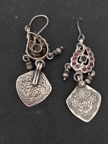 Vintage Silver Paisley Earrings
