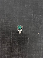 Green Silver Nosepin