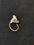 Silver Black Stone Nosepin