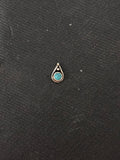 Turquoise Teardrop Silver Nosepin