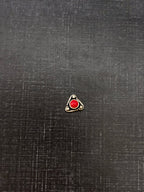 Silver Triangle Single Stone Nosepin
