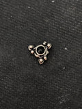 Silver Black Stone Nosepin