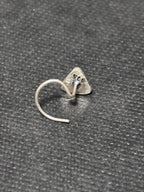 Silver Triangle Single Stone Nosepin