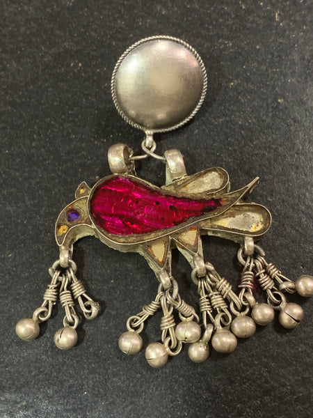 Vintage Glass Hawk Earrings