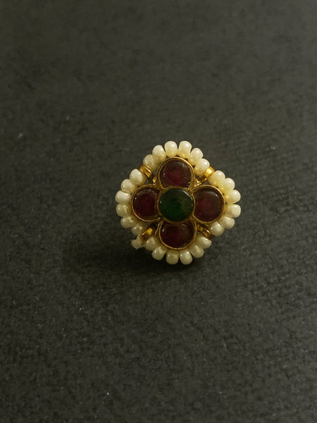 Kundan Flower Nosepin