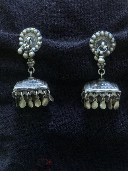 Silver Square Jhumka