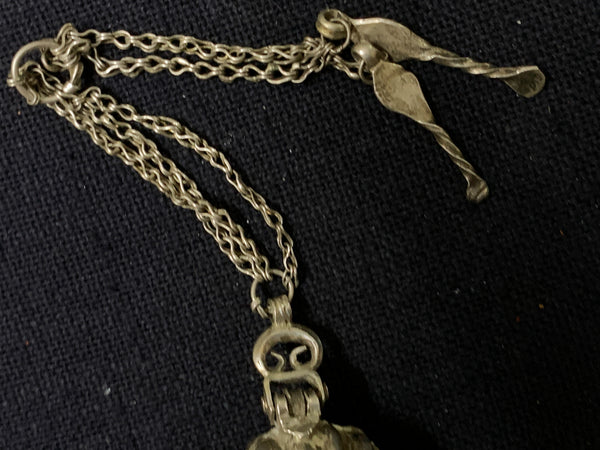 Vintage Silver Chunna Box Pendant