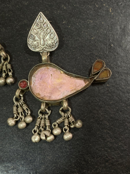 Vintage Glass Bird Earrings