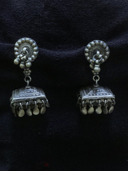 Silver Square Jhumka