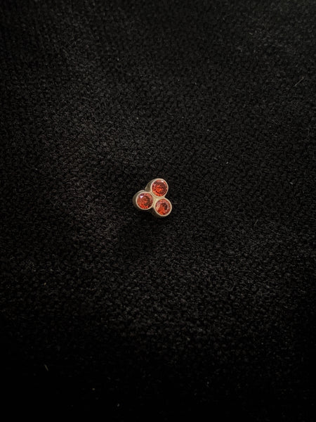 Silver 3 Stone Nosepin